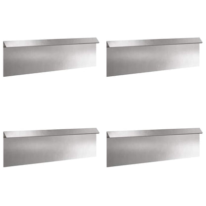 Snail Fence 4 pcs 100 x 3.5 x 25 cm Stainless Steel Silver