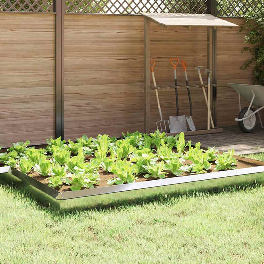 Snail Fence 100 x 3.5 x 25 cm Galvanised Steel Silver