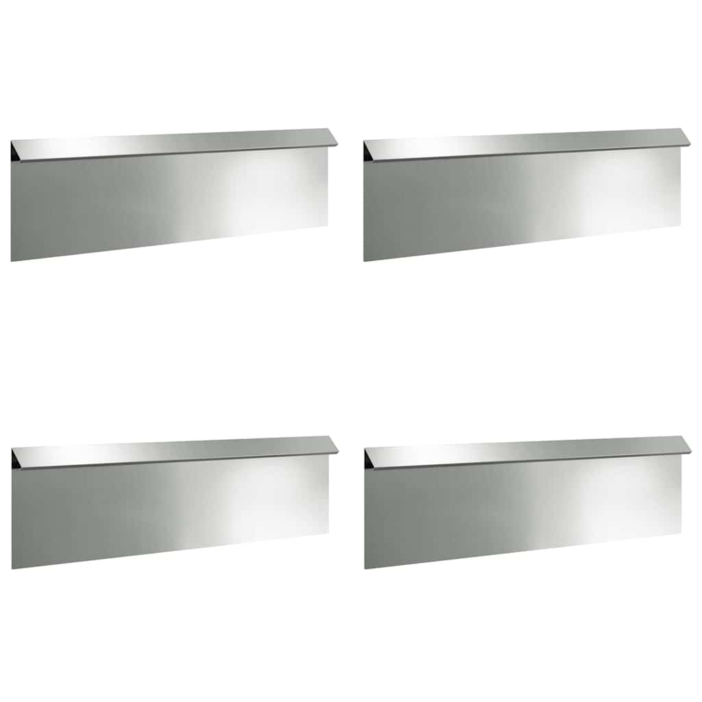 Snail Fence 4 pcs Silver 100 x 3.5 x 25 cm Galvanised Steel