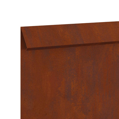 Snail Fence 4 pcs Rusty 100 x 3.5 x 25 cm Weathering Steel