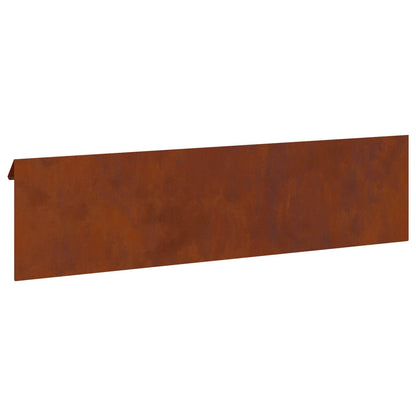Snail Fence 16 pcs Rusty 100 x 3.5 x 25 cm Weathering Steel