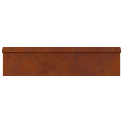 Snail Fence 16 pcs Rusty 100 x 3.5 x 25 cm Weathering Steel