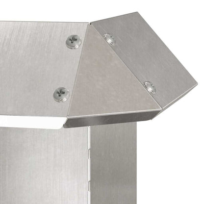 Snail Fence 4 pcs Silver 13.5 x 13.5 x 25 cm Stainless Steel
