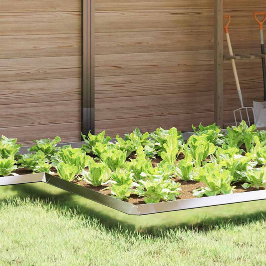 Snail Fence 4 pcs 13.5 x 13.5 x 25 cm Stainless Steel Silver