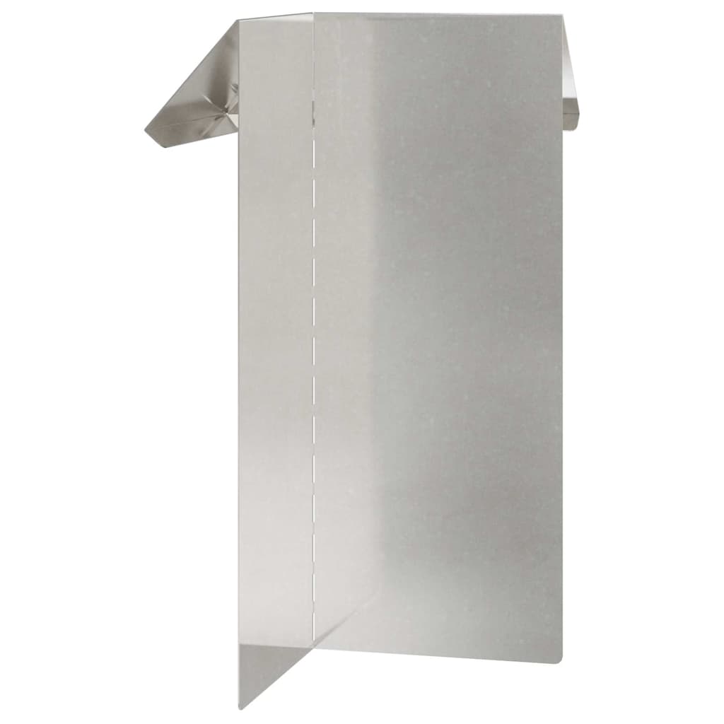 Snail Fence 4 pcs Silver 13.5 x 13.5 x 25 cm Stainless Steel