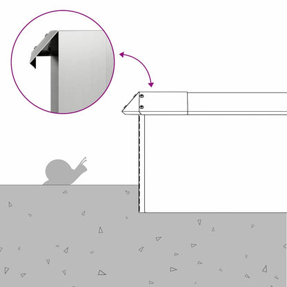 Snail Fence 4 pcs 13.5 x 13.5 x 25 cm Stainless Steel Silver