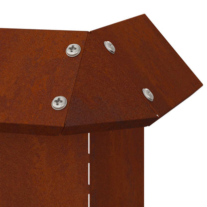 Snail Fence Rusty 13.5 x 13.5 x 25 cm Weathering Steel