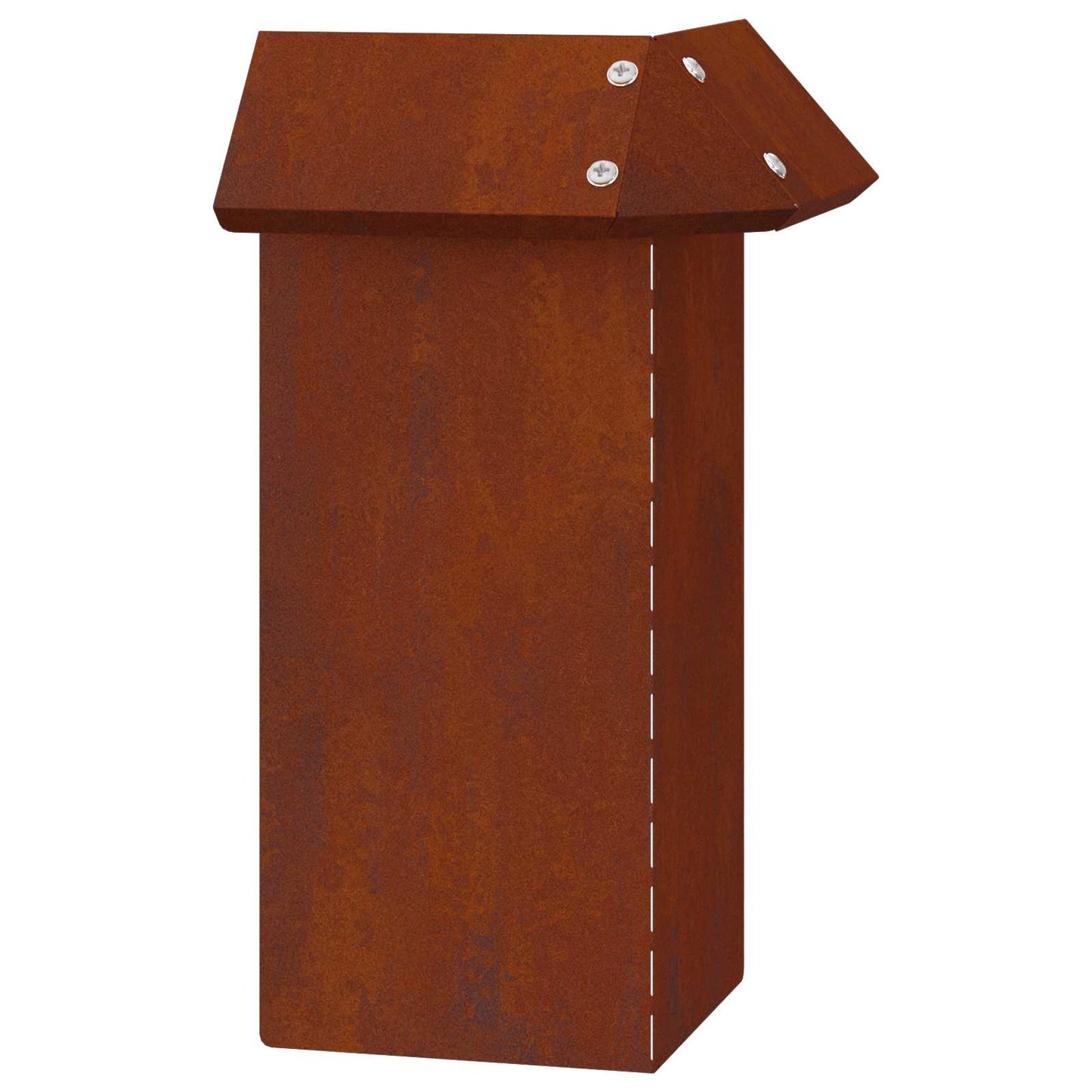 Snail Fence Rusty 13.5 x 13.5 x 25 cm Weathering Steel