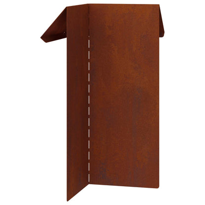 Snail Fence Rusty 13.5 x 13.5 x 25 cm Weathering Steel