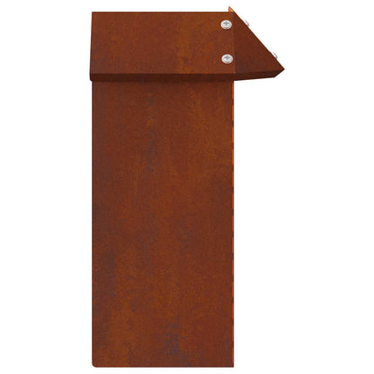 Snail Fence Rusty 13.5 x 13.5 x 25 cm Weathering Steel