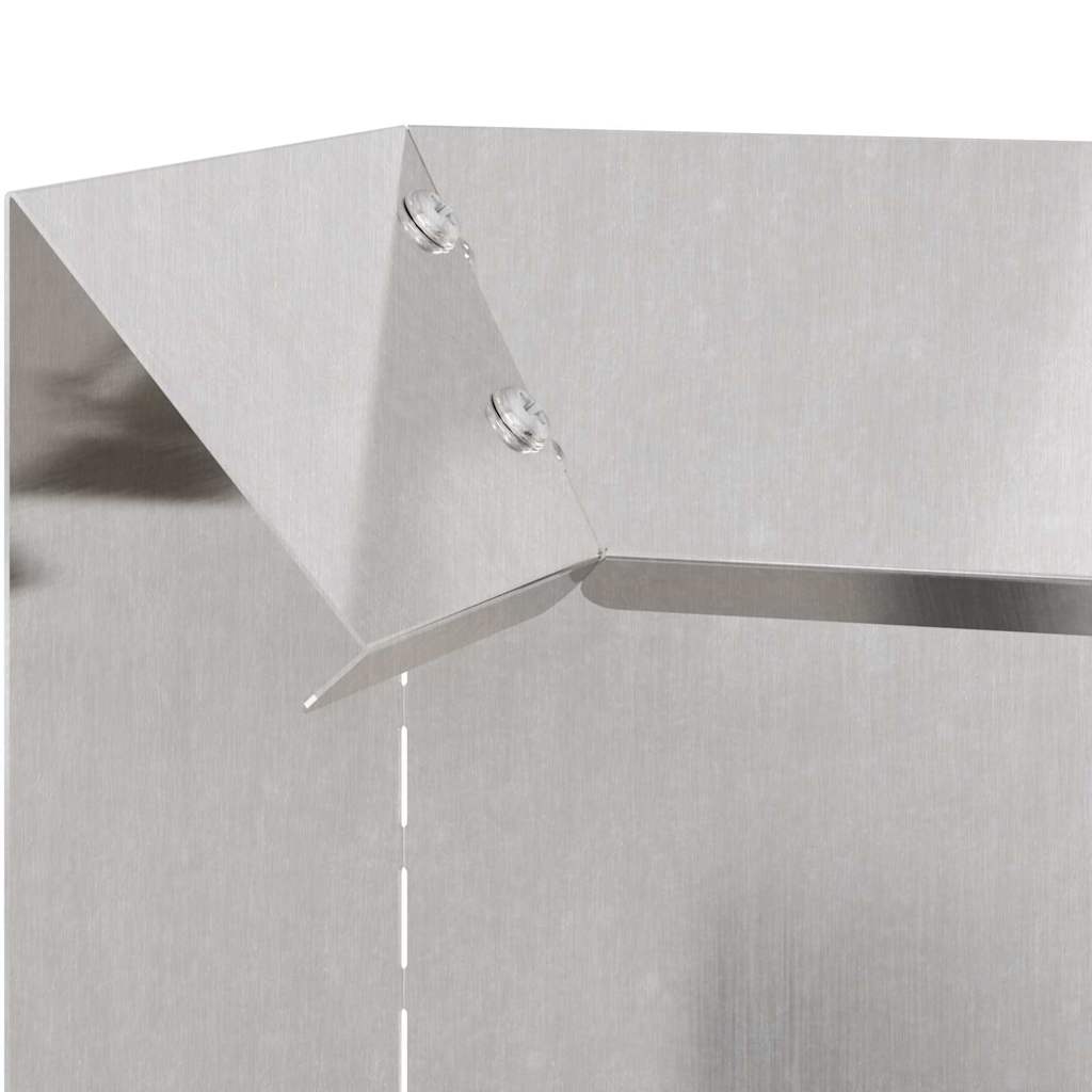 Snail Fence 4 pcs 10 x 10 x 25 cm Stainless Steel Silver