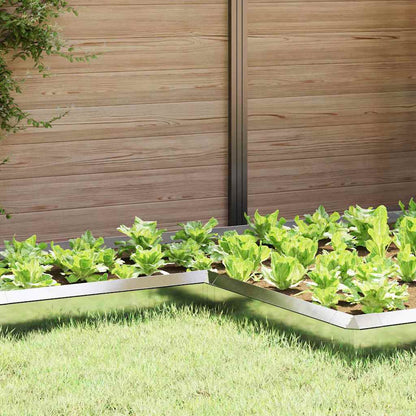 Snail Fence 4 pcs 10 x 10 x 25 cm Stainless Steel Silver