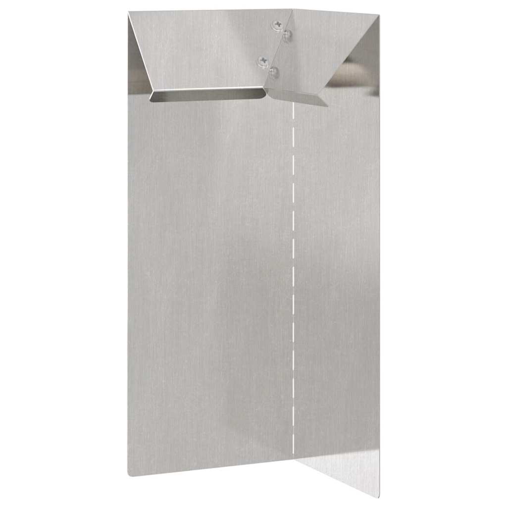 Snail Fence 4 pcs Silver 10 x 10 x 25 cm Stainless Steel