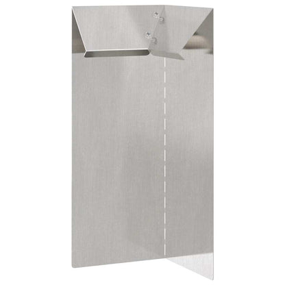 Snail Fence 4 pcs 10 x 10 x 25 cm Stainless Steel Silver