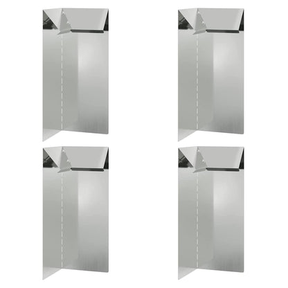 Snail Fence 4 pcs Silver 10 x 10 x 25 cm Galvanised Steel