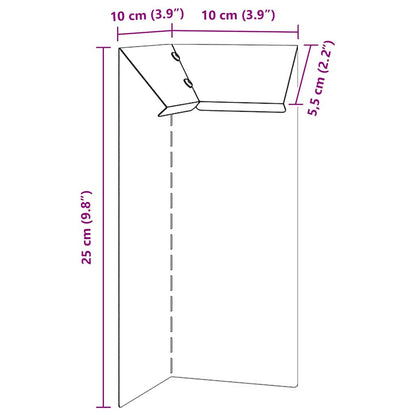 Snail Fence 4 pcs Silver 10 x 10 x 25 cm Galvanised Steel