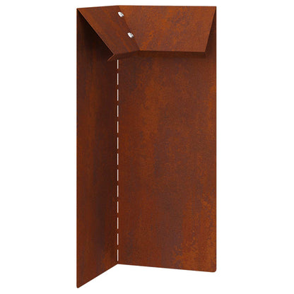 Snail Fence 4 pcs Rusty 10 x 10 x 25 cm Weathering Steel