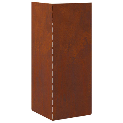 Snail Fence 4 pcs Rusty 10 x 10 x 25 cm Weathering Steel