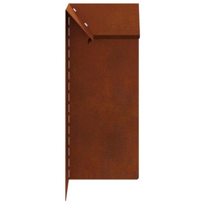 Snail Fence 4 pcs Rusty 10 x 10 x 25 cm Weathering Steel