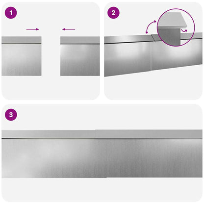 Snail Fences 8 pcs Silver Galvanised Steel