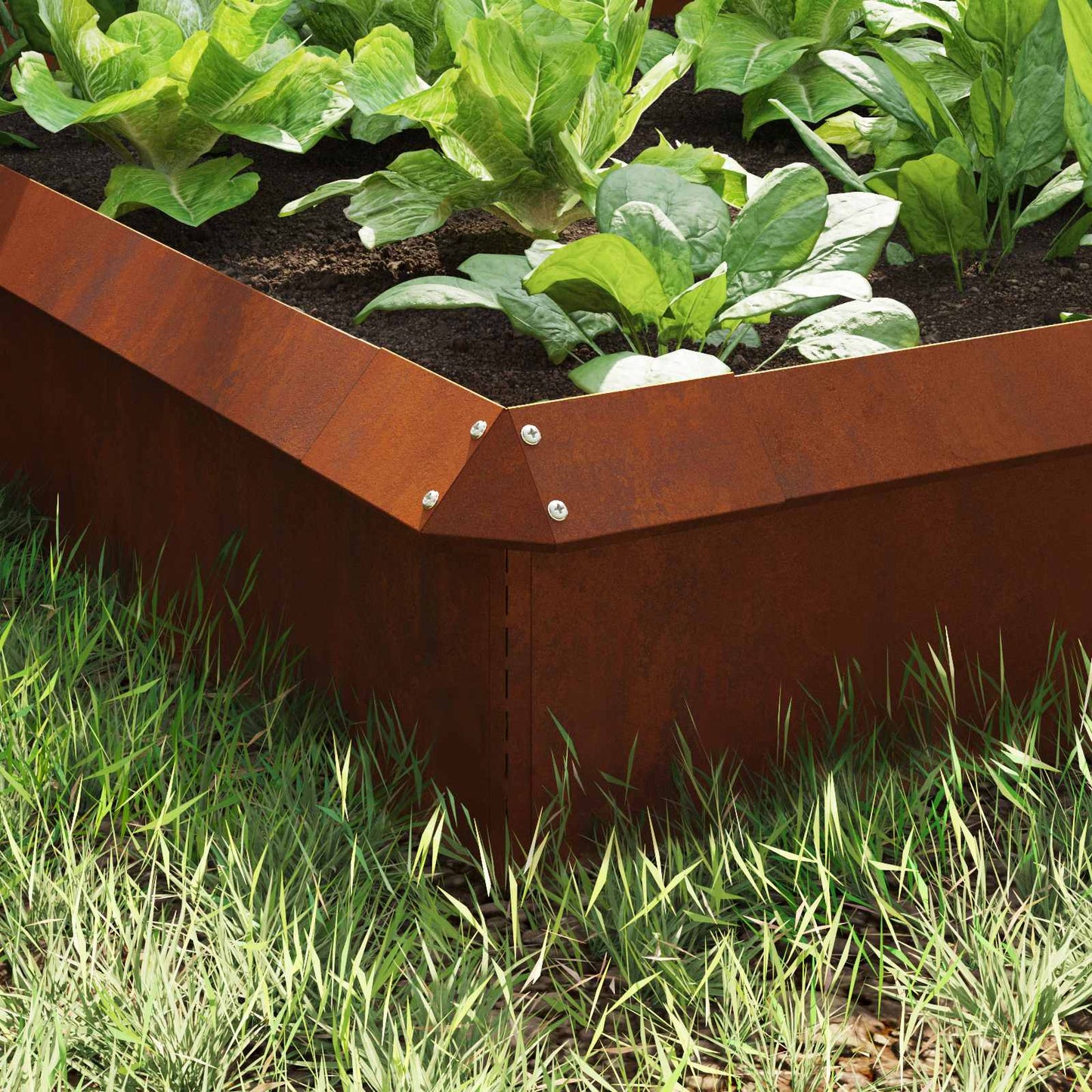 Snail Fences 8 pcs Rusty Weathering Steel
