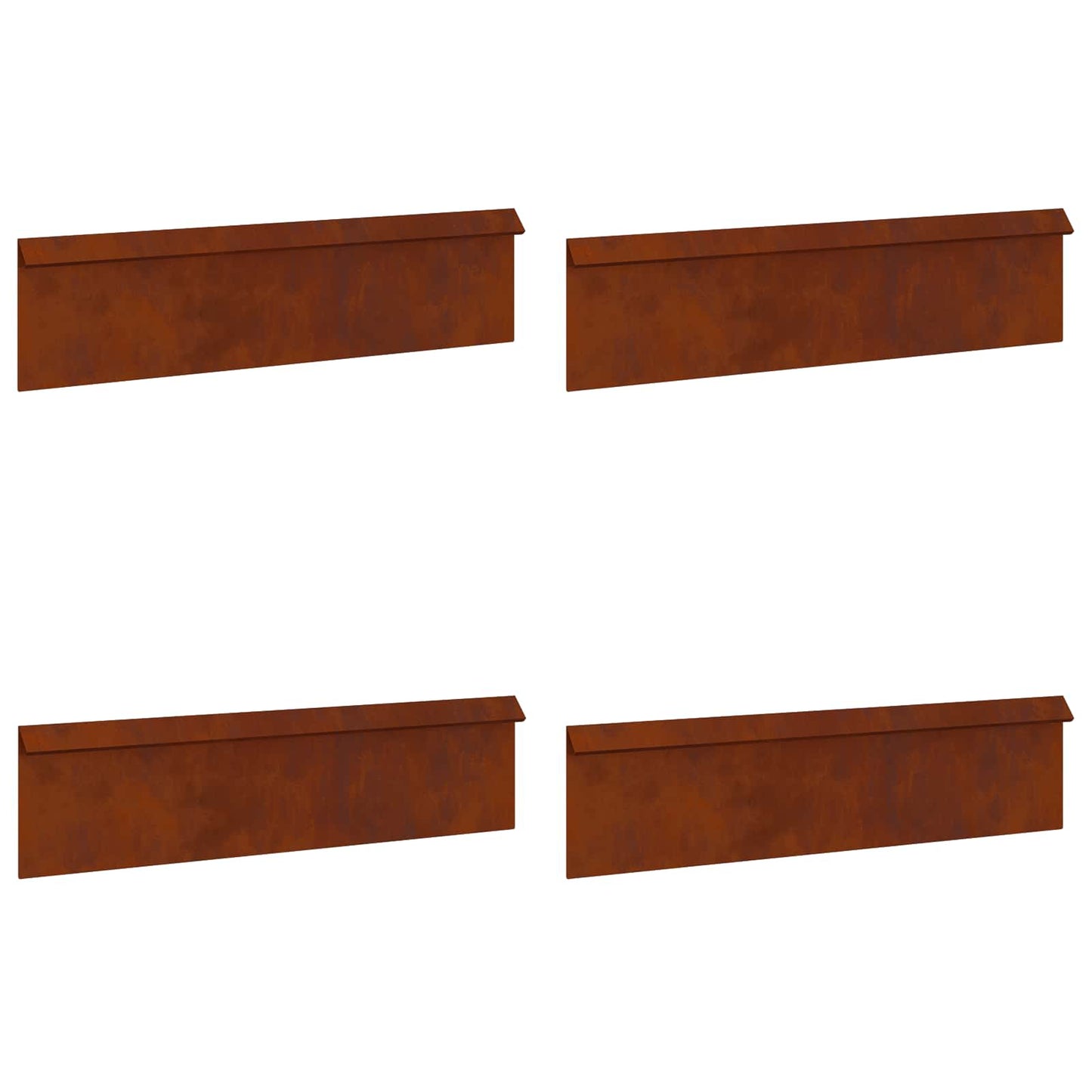Snail Fences 8 pcs Rusty Weathering Steel