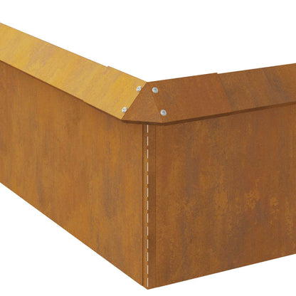 Snail Fences 12 pcs Rusty Weathering Steel
