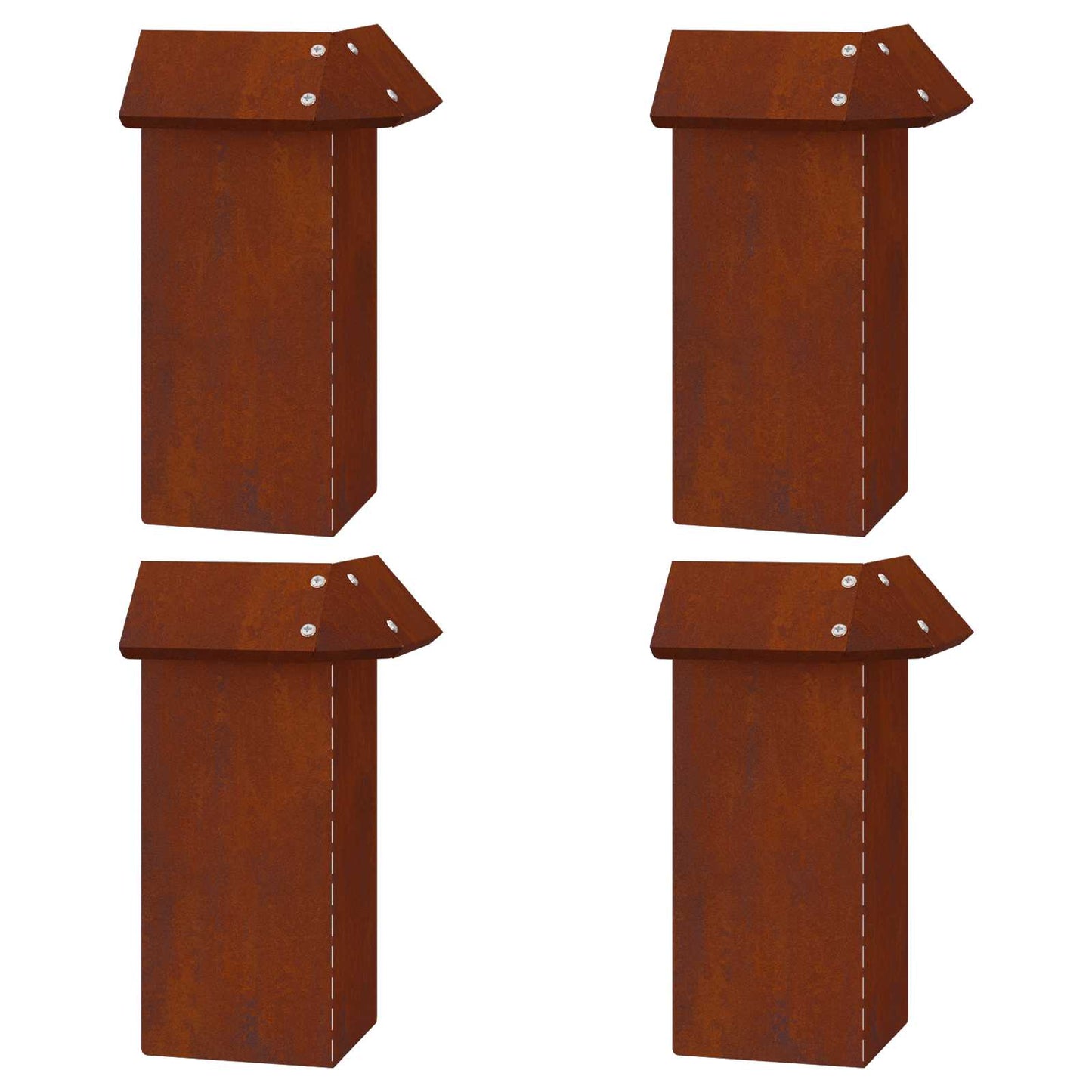 Snail Fences 12 pcs Rusty Weathering Steel