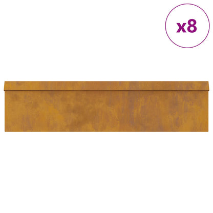 Snail Fences 12 pcs Rusty Weathering Steel