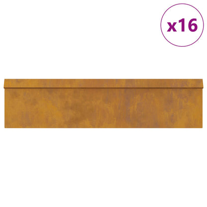 Snail Fences 20 pcs Rusty Weathering Steel