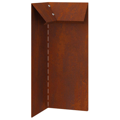 Snail Fences 16 pcs Rusty Weathering Steel