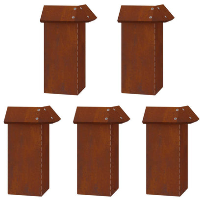 Snail Fences 16 pcs Rusty Weathering Steel