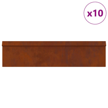 Snail Fences 16 pcs Rusty Weathering Steel