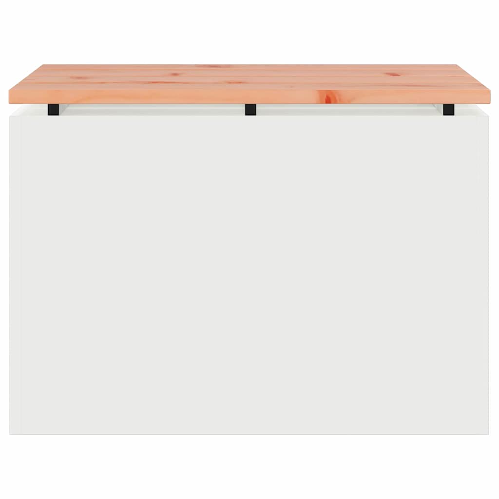 Garden Bench White 60 x 40 x 43 cm Steel