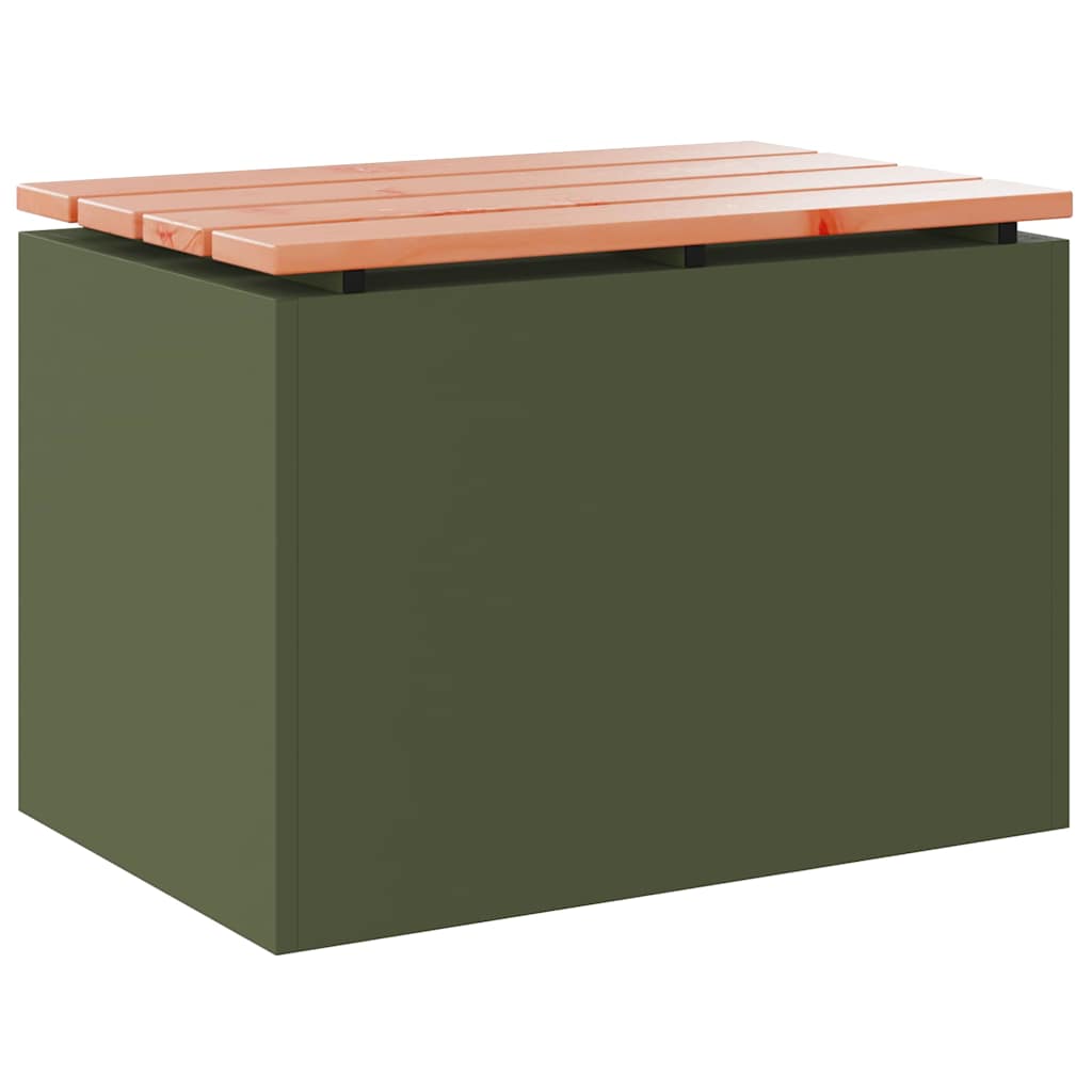 Garden Bench Olive green 60 x 40 x 43 cm Steel