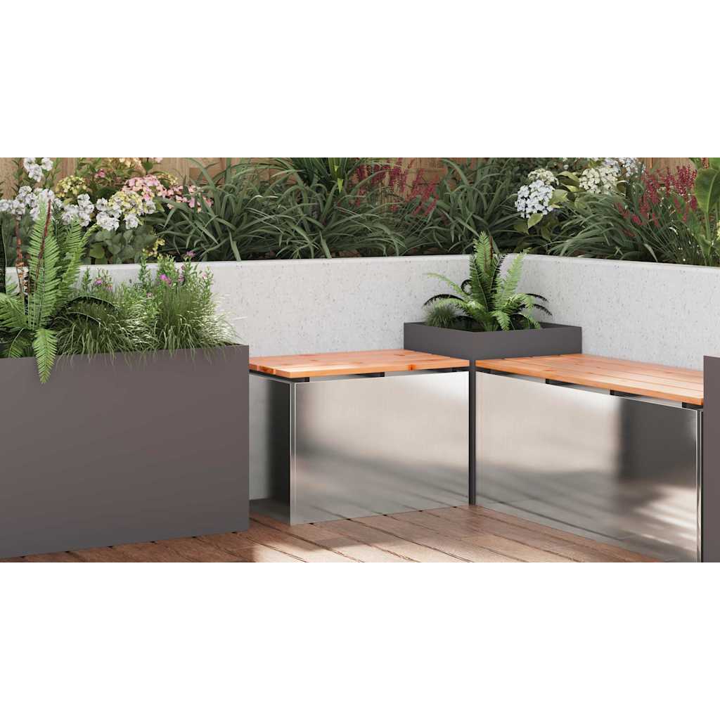 Garden Bench Silver 60 x 40 x 43 cm Stainless steel