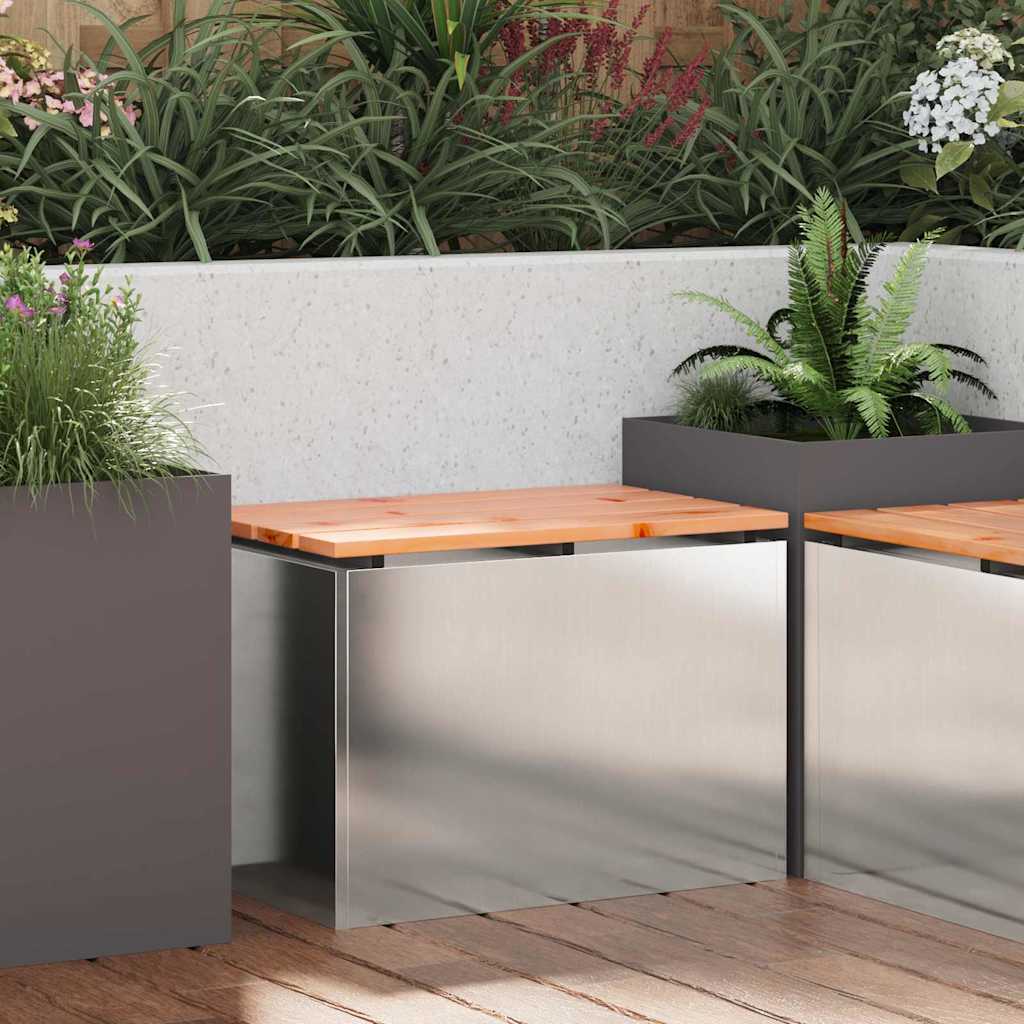 Garden Bench Silver 60 x 40 x 43 cm Stainless steel