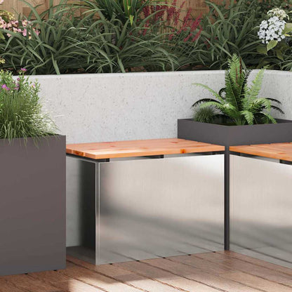 Garden Bench Silver 60 x 40 x 43 cm Stainless steel