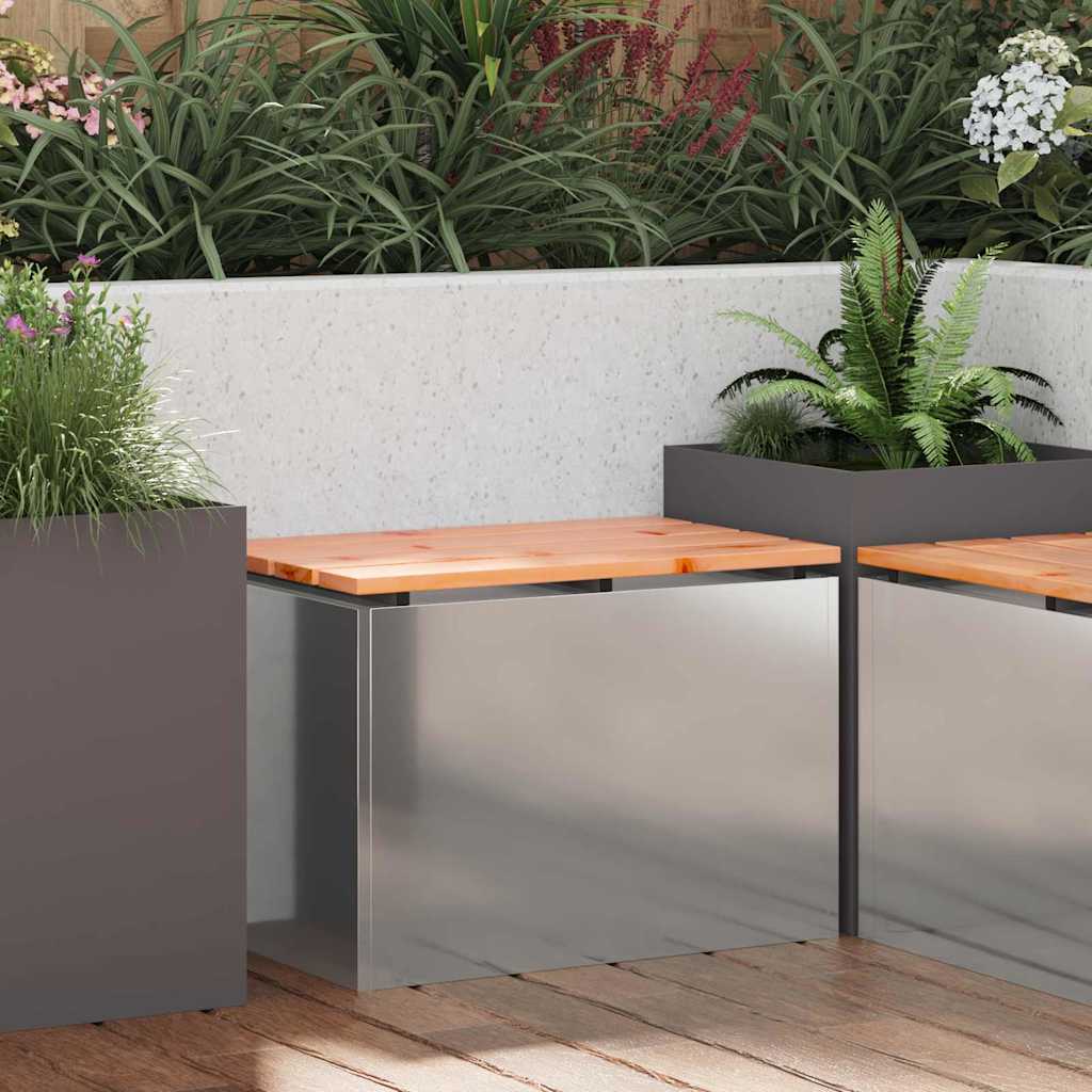 Garden Bench Silver 60 x 40 x 43 cm Galvanised steel
