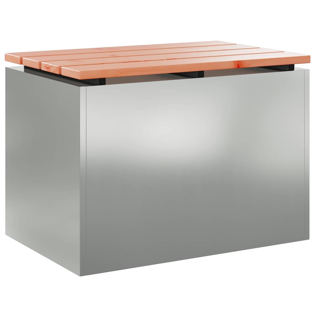 Garden Bench Silver 60 x 40 x 43 cm Galvanised steel