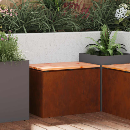 Garden Bench Rusty 60 x 40 x 43 cm Weathering steel