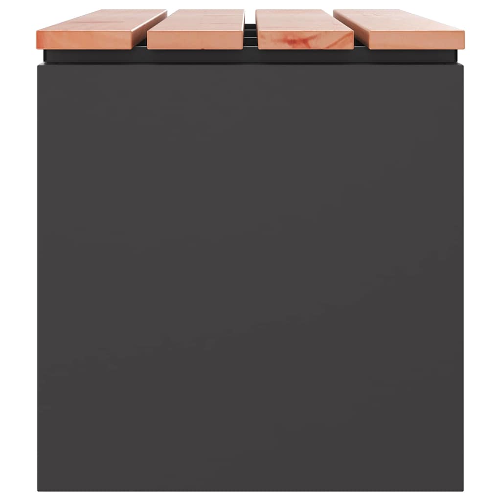 Garden Bench Black 80 x 40 x43 cm Steel