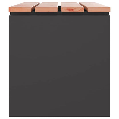 Garden Bench Black 80 x 40 x43 cm Steel