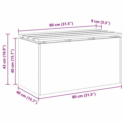 Garden Bench Black 80 x 40 x43 cm Steel