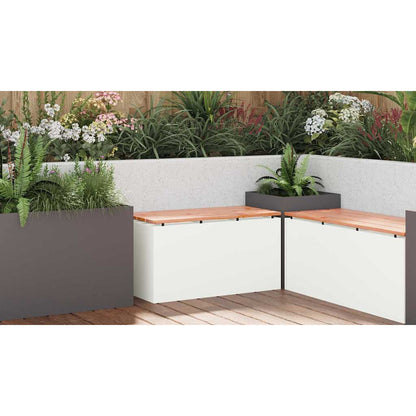 Garden Bench White 80 x 40 x43 cm Steel