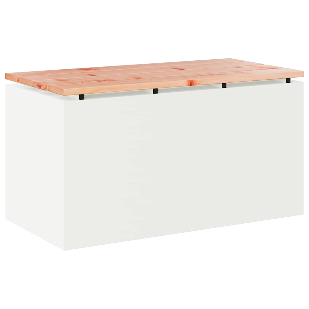 Garden Bench White 80 x 40 x43 cm Steel