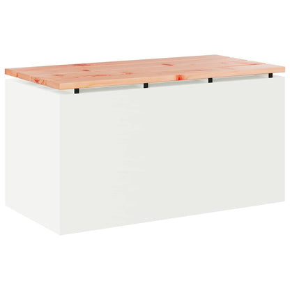 Garden Bench White 80 x 40 x43 cm Steel