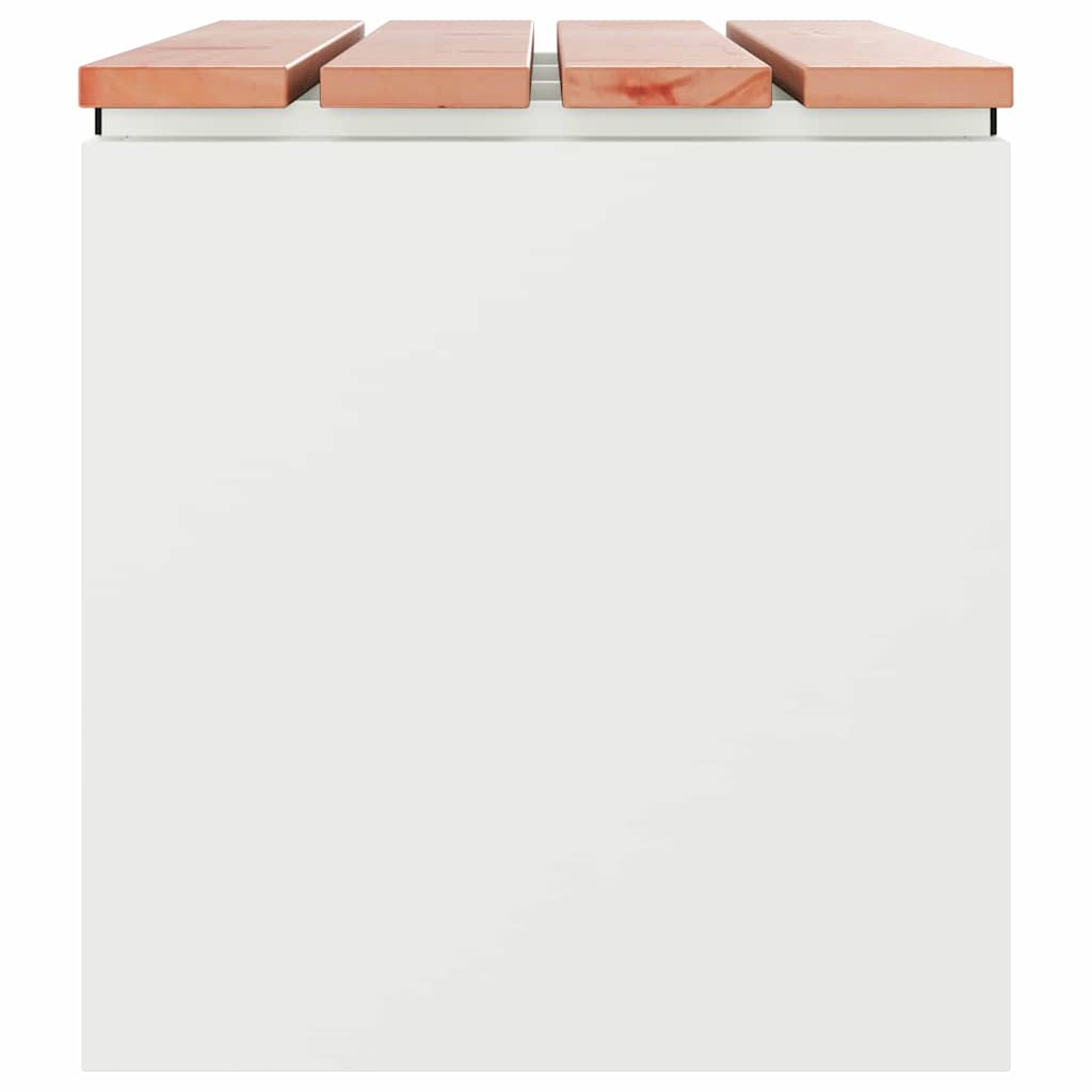Garden Bench White 80 x 40 x43 cm Steel