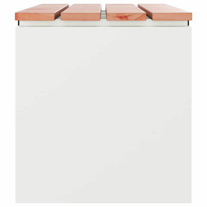 Garden Bench White 80 x 40 x43 cm Steel