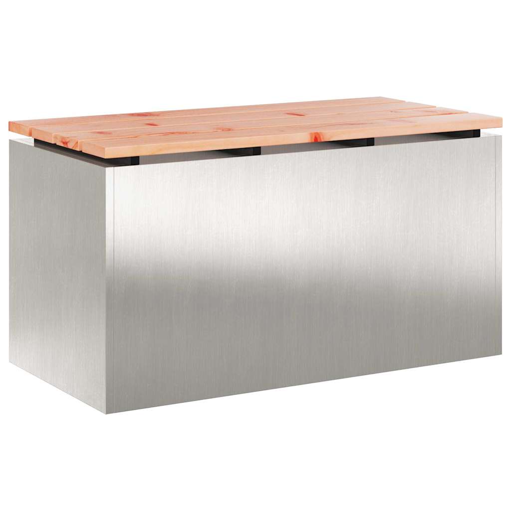 Garden Bench Silver 80 x 40 x43 cm Stainless steel